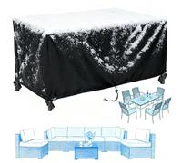 420D Heavy Duty tela Funda para Muebles de Jardín Impermeable Funda para Mesa y Dillas Exterior Jardin Sistente Al Invierno,Funda Impermeable,Funda Sofa Jardín Exterior - 375x130x85cm/L x An x Al