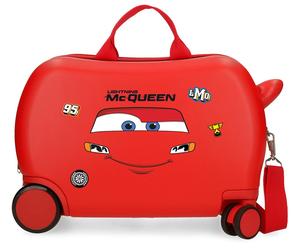 4211011 MALETA INF.ABS 4R.(2 MULTI.) 45CM. CARS MCQUEEN RED