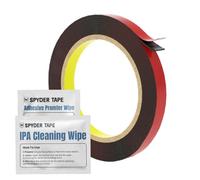 4218P Cinta de espuma doble cara heavy duty 20mm x 3m - Cinta de montaje automotriz y doméstico para molduras matrículas rótulos y paneles - Espuma acrílica resistente al clima toallita IPA y promotor