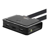 42347 interruptor KVM Negro, Switch KVM 3840 x 2160 Pixeles, 4K Ultra HD, Negro