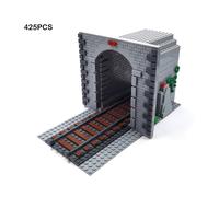 425 piezas MOC Bloques de Construcción de Tren, Vía de Tren, de Cueva Ferroviaria , de Tren DIY, Regalo de Navidad, de Tren, Rompecabezas para , Juguete de Tren, Regalo de