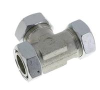 42L Acero Galvanizado En Zinc Conector En Ángulo Recto Tee De Corte Con Giratorio 160 Bar NBR Ajustable ISO 8434-1