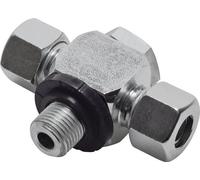 42L y G1-1/2'' Unión giratoria en T de acero galvanizado con rosca macho 160 bar NBR ISO 8434-1