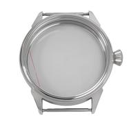 42mm Caja Reloj Estilo Pata Rana Acero INOX Cristal Mineral Fondo Transparente Movimiento ETA 6497 6498 para Pilot Watch/Flieger Watch