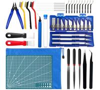 42Pcs Kit de herramientas de impresión 3D Impresora Herramientas Kit Accesorios de impresión Incluye Limpieza de Boquillas Desbarbador Pinzas de Precisión Alicates de Corte Diagonal Cepillo de Alambre