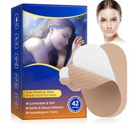 42pcs Mouth Tape for Sleeping, Tiras Bucales Antirronquidos, Cinta Bucal para Dormir, Hipoalergénico, Adhesivo Suave, Desarrolla el Hábito de la Respiración Nasal, Mejore la Calidad del Sueño(Nude)