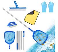 43 cm Cepillo Piscinas Plástico,Cepillo Limpieza para Piscina,Cepillo para Piscina,Ajustable,Escaleras,Azulejos