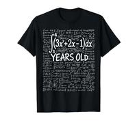43 Cumpleaños Cálculo Integral Nerd Divertido Camiseta gráfica económica, Hombre, Negro, L