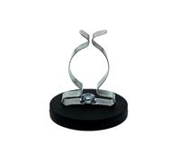 43 mm de diámetro x 6 mm de alto, recubierto de goma, imán de sujeción de cable con clip de resorte de rizo de 19 mm (negro) - 8 kg de fuerza (paquete de 40)