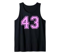 43 Número Cuarenta y Tres Deportes Varsity College Girl Matching Camiseta sin Mangas