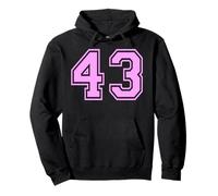 43 Número Cuarenta y Tres Deportes Varsity College Girl Matching Sudadera con Capucha