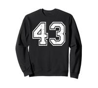 43 Número Cuarenta y Tres Equipos Deportes Grunge Varsity Matching Sudadera