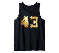 43 Número Cuarenta y Tres Equipos Deportivos gráfico Varsity Matching Camiseta sin Mangas