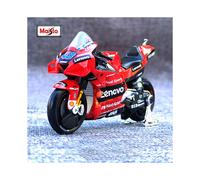 (43 sin caja) Maisto 1:18 Ducati Desmosedici GP 2023 Pramac Motorcade Motocicleta de aleación