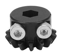 4306-4008-0014 8mm Bevel Pinion Gear 14 Teeth, Cast Steel Clamping Bore Sprocket, High-Precision 1.5 Modulus Gear with 8mm Hex Hole for Industrial Robots and Automation Systems