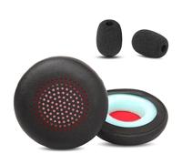 4310UC Almohadillas de Repuesto compatibles con Poly Voyager 4320 UC/4310 UC/Voyager Focus UC/Voyager Focus 2 UC USB-A Headsets Earpads Cushion (Cuero Sintético/Espuma con Memoria)