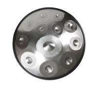432 Hz/440 Hz Tambor de Lengua Handpan Drum acero de 12 notas con bolsa de mano suave, mazos y paño libre de polvo Handpan en D menor(Silver,432Hz)