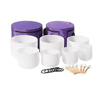 432Hz/440Hz 6-12In Conjunto De 7 PCS Cuenco De Canto De Cristal, Con Estuche, Delantero De Gamuza, Mazo De Goma Y Oring, For Meditación, Curación De Sonido, Yoga (Size : 440Hz)