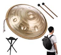 432hz/440hz Hand Pan Steel Adults Handpan Drum, 12 Notes Handpan Drum, Handpan Drums For Beginners Gift Kids Meditation Con Protección De Borde De Ratán(Spiral,432HZ)