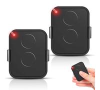 433,92 MHz Mando a distancia para puerta compatible con Era ONE2/ON2E/ON4E/ON1E, 2 canales Mando a distancia puerta de garaje, Rolling Code, lote de 2 (Negro)