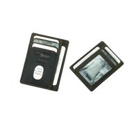 433 monedero pequeño, Piel de búfalo marrón oscuro con ventana transparente, medium