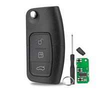 433MHZ 4D63 Chip Car Remote Key para F-O-R-D Focus Fiesta MK4 C-Max S-Max Galaxy Mondeo Key Case 3 Botones con HU101 Blade Destornillador Anillo