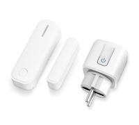 433Mhz interruptor sensor 220v,Interruptor Inalámbrico de Contacto de Ventana Sensor de Ventana de Puerta de Campana Extractora y Juego de Enchufe Inalámbrico, para Control de Aire de Escape/Luz