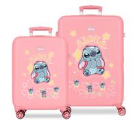 4351411 SET/2 TROLLEY ABS 55-65CM. 4R. STITCH YOU&ME ROSA