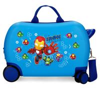 4371011 MALETA INF.ABS 4R.(2 MULTI.) 45CM. IRON FRIENDS AZUL