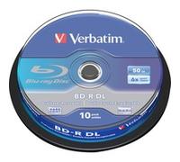 Verbatim 43746 disco blu-ray lectura/escritura (BD) BD-R 50 GB 10 pieza(s), Discos Blu-ray vírgenes 50 GB, BD-R, Eje, 10 pieza(s), Minorista