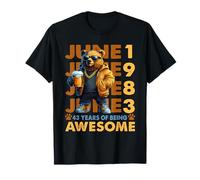 43rd Birthday Bear Beer June 1983 Vintage 43 Years Old Camiseta