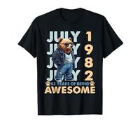 43rd Birthday Bear Legends July 1982 43 Years Old For Mens Camiseta
