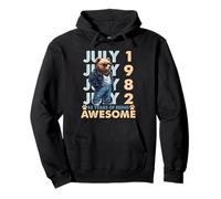 43rd Birthday Bear Legends July 1982 43 Years Old For Mens Sudadera con Capucha