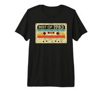 43rd Birthday Best of 1983 Retro Bday Cassette Tape Vintage Camiseta Premium