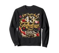 43rd Birthday Queen Chapter 43 Fabulous Since 1983 Women Sudadera