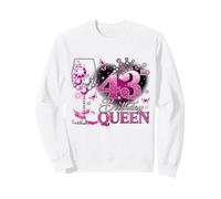 43rd Birthday Queen Pink Wine 43 Years Old Women Girls Sudadera