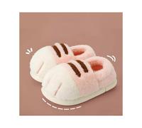 (44-45,pink)Cat Paw Slippers,3D Cat Paw Cartoon Slipper for Women