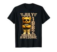 44 años Julio 1982 Oso de Peluche 44 cumpleaños Hombres Mujeres Camiseta