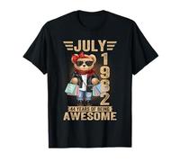 44 años Julio 1982 Oso de Peluche 44 cumpleaños Mujer Camiseta