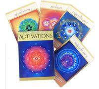 44 Cartas Tarot Sacred Geometry Activaciones Oracle Deck Misterioso Adivinación Divertido Juego de Mesa para Fiestas Familiares, Inglés Completo