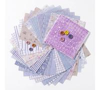 44 hojas de papel vintage para álbumes de recortes con 5 botones, papel de patrones surtidos de 80 x 80 mm para suministros de álbumes de recortes, hojas de papel de decoupage para tarjetas de diario