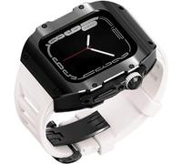 44 mm de 45 mm Caja de reloj de acero inoxidable Caja de goma, para Ultra 8 7 6 5 4 SE Reemplazo de series, Sport Straps Watch Case Crown Bisel Mod Kit Accesorios