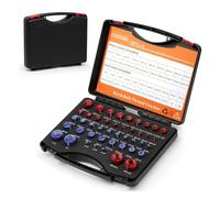 44 Pcs Nut and Bolt Thread Checker Set Metric and Inch Size Detector Bolt and Nut Identifier Gauge for Mechanics Engineers Technicians Aluminum Alloy