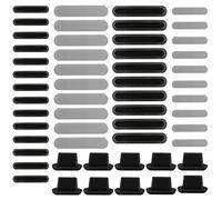 44 Pegatinas Adhesivas de Malla Antipolvo con 10 Tapones de Silicona Antipolvo, Funda a Prueba de Polvo para Altavoz con Kit de tapón Antipolvo Que Protege la Carga Compatible con iPhone 13 12 11 8 7