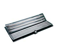 44 unids agujas de punto rectas de doble punto de acero inoxidable de gran tamaño agujas de tejer conjunto suéter largo agujas de tejer bricolaje artesanal suéter de ganchillo(36cm)