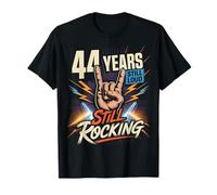 44 Years Still Loud Still Rocking Cumpleaños Camiseta