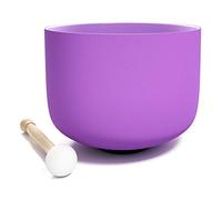 440 Hz B Nota Cuenco Cantor de Cristal Violeta Chakra 20 CM de la Corona Cuenco de Canto de 8 Pulgadas Cuenco de