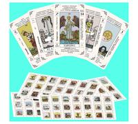 440 mini pegatinas de tarot DIY, 5 juegos de cartas de tarot de baraja completa, pegatinas para diario y planificador de tarot con significados,