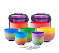 440Hz / 432Hz 7 PCS Set De Cuenco De Canto De Cristal, 6-12 En & AG Nota For La Meditación De Curación De Sonido, Con Estuche De Transporte Pesado, Huelguista De Ante, Mazo Y Oring (Size : 440Hz)