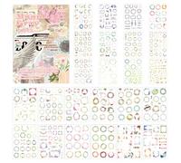 446 Piezas/24 Hojas Pegatinas Scrapbooking Plantas Scrapbook Stickers Pegatinas Bullet Journal Scrapbooking Materiales para DIY Manualidades Scrapbooking Álbumes de Recortes Decoración